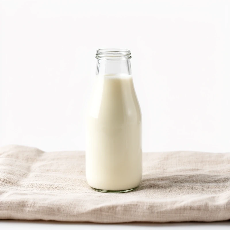 Frische Rohmilch in Glasflasche