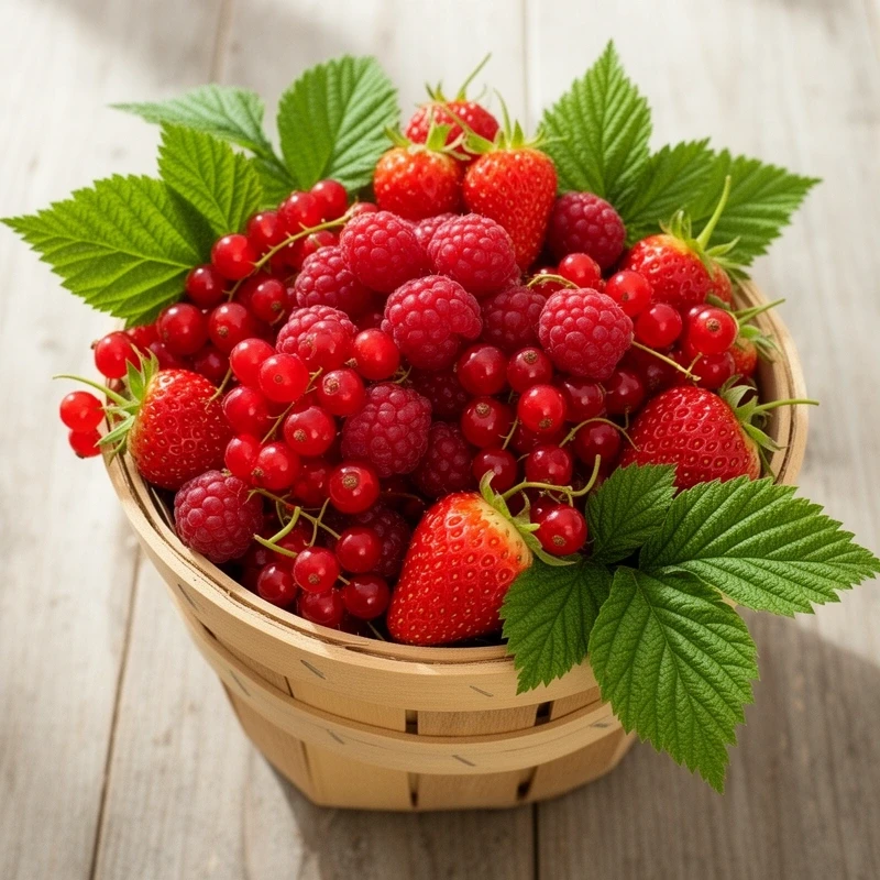 Frische Beeren im Korb